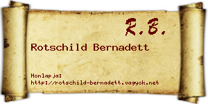 Rotschild Bernadett névjegykártya