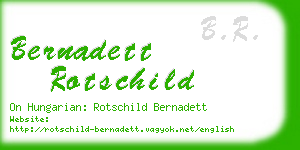 bernadett rotschild business card